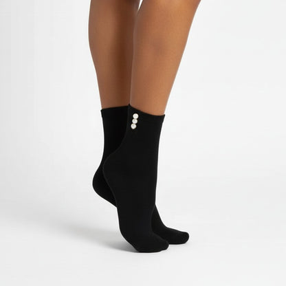SOCKS Pearl | Black Cotton
