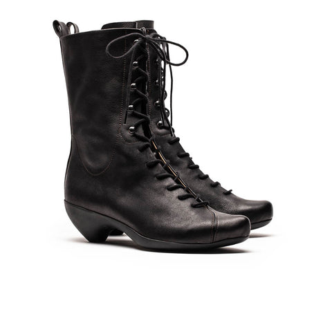 TANYA Smoke | Black Leather Tall Boots | Tracey Neuls