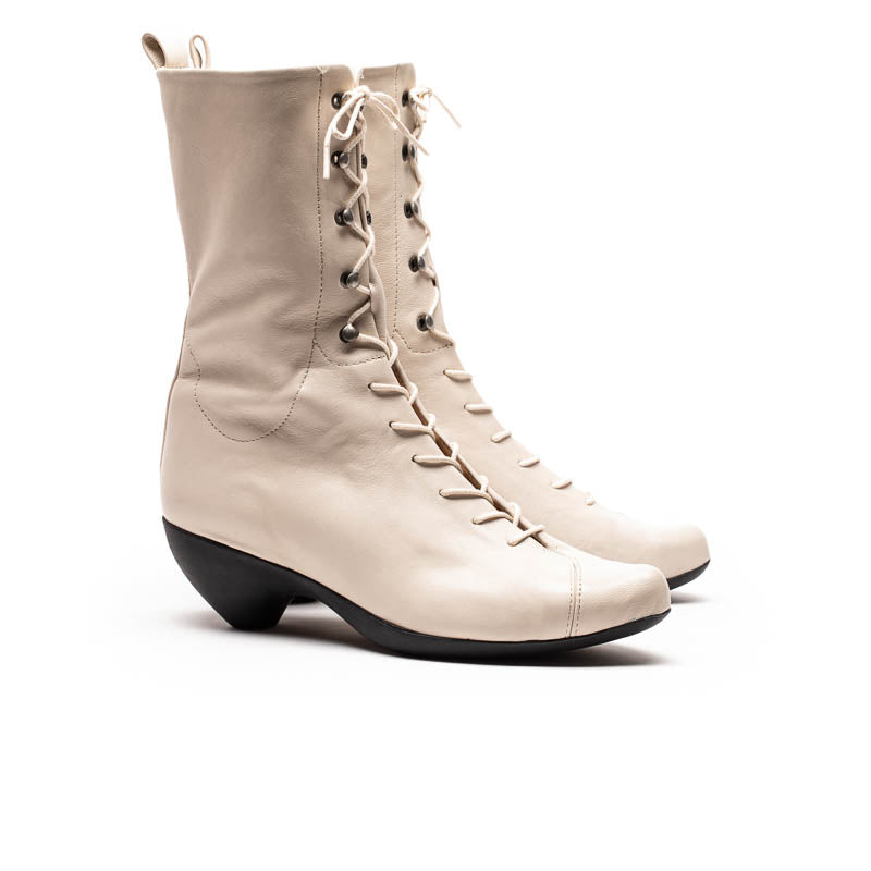 TANYA Off-White | White Leather High Boots | Tracey Neuls
