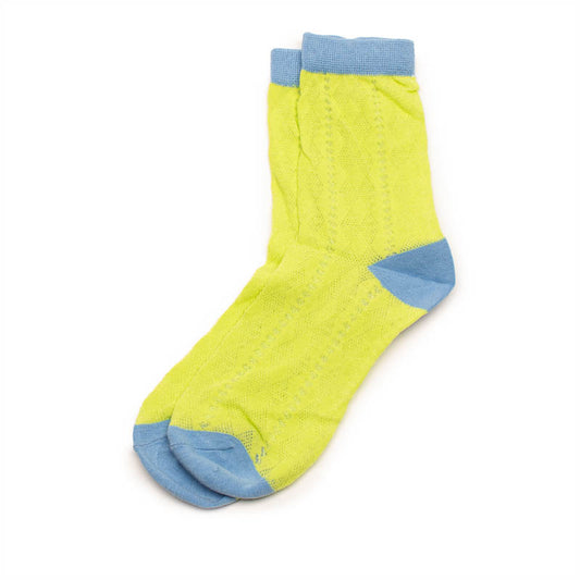 Argyle Socks | Lime Green n Blue Printed Socks| Tracey Neuls