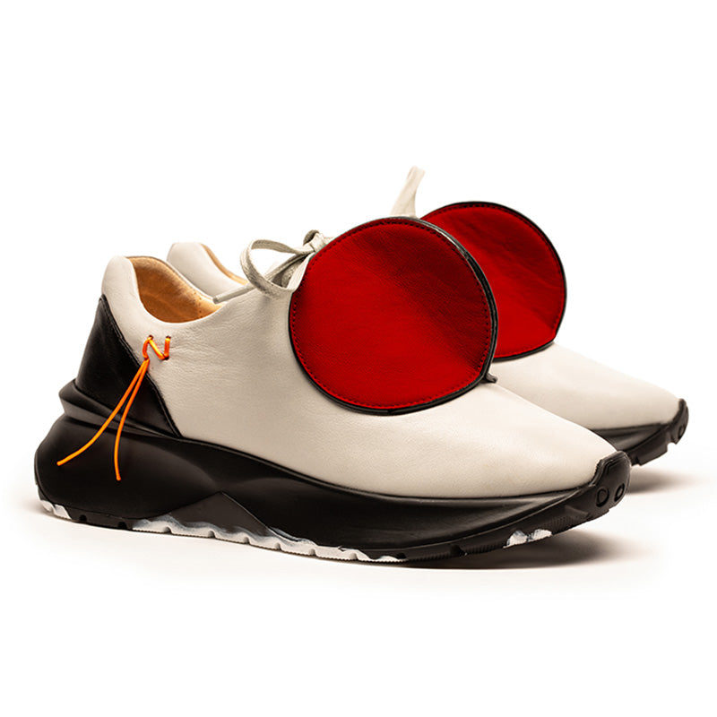 SS24 DOT Cherry | Leather Sneakers | Tracey Neuls