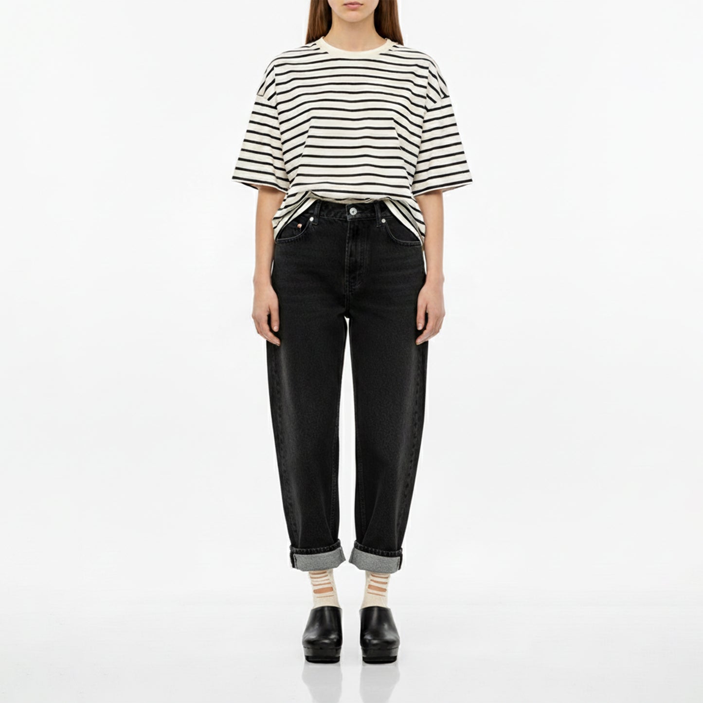 JAKE Black | Leather Slip On Mule | Tracey Neuls