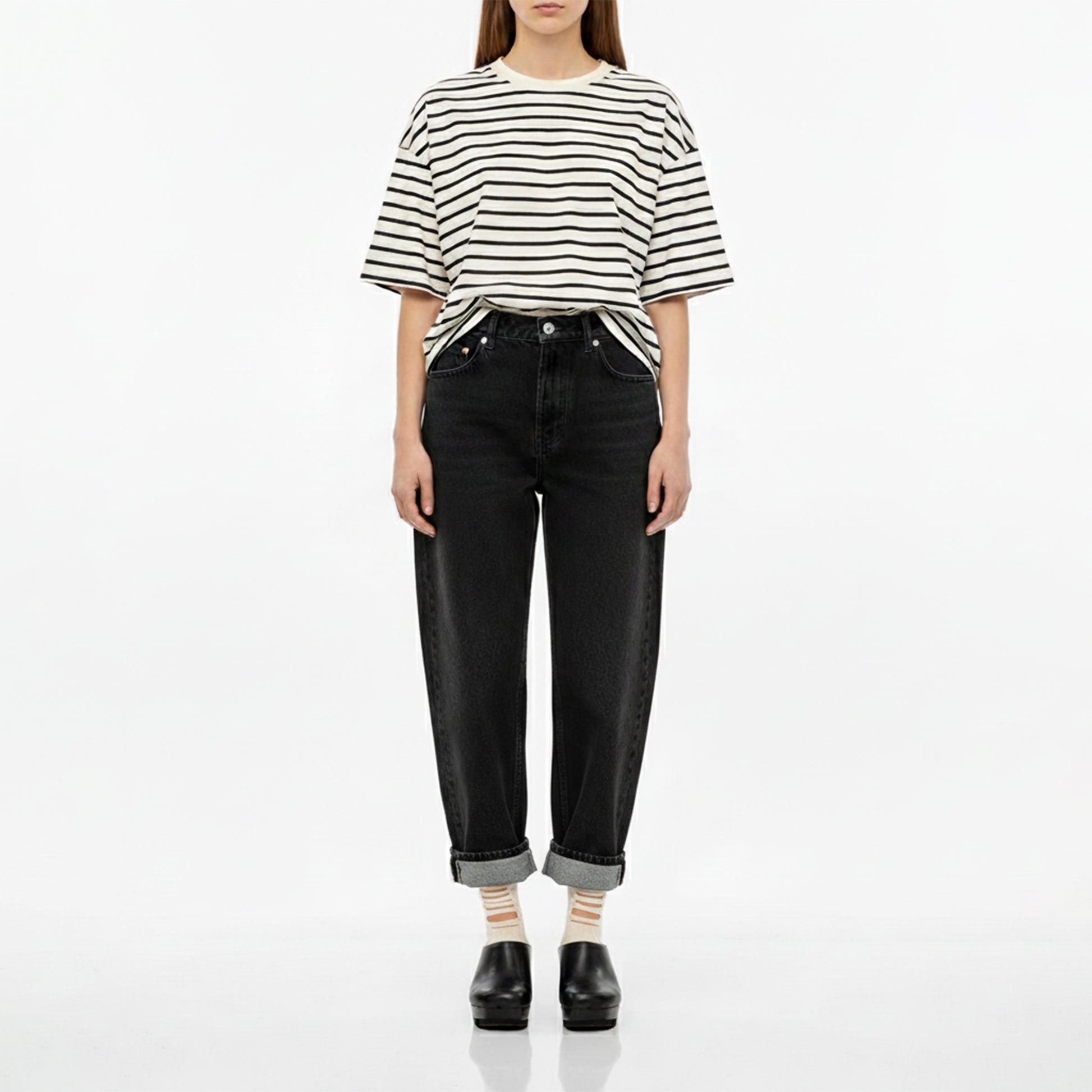 JAKE Black | Leather Slip On Mule | Tracey Neuls