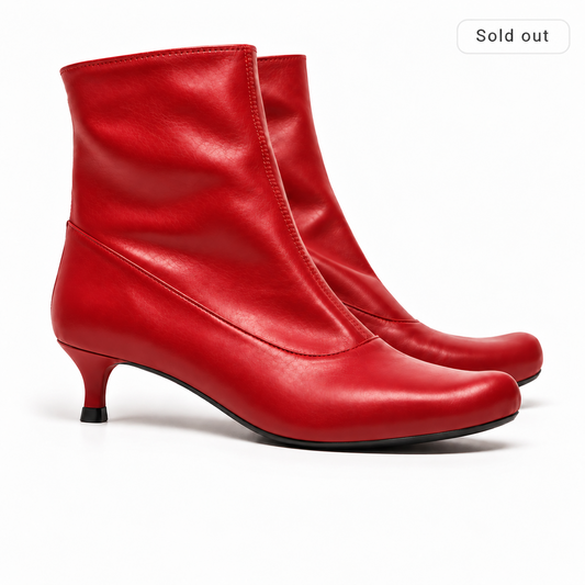 JOEY Lipstick Red | Leather Boots