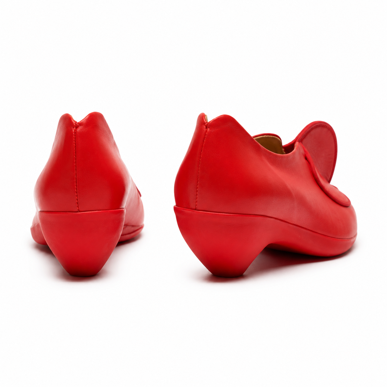 LOWTOP Red | Slip On Mid Heels