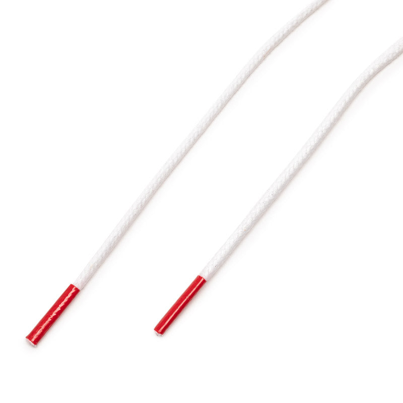 White shoelaces with deals red tips