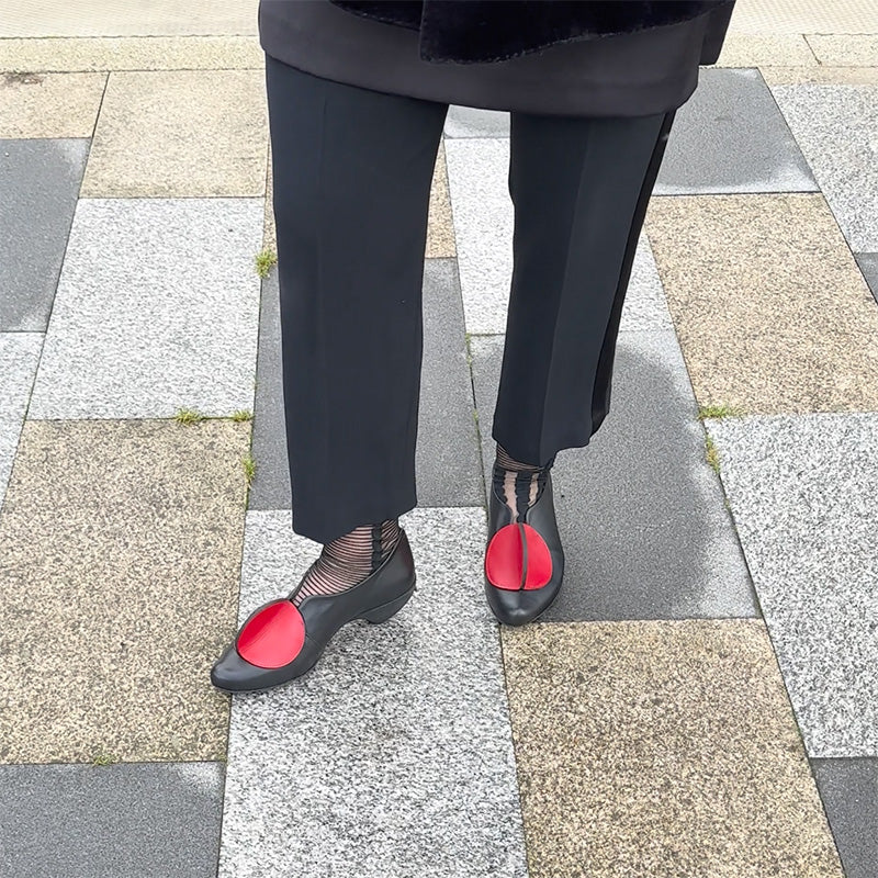 LOWTOP Cherry | Red Black Mid Heels | Tracey Neuls
