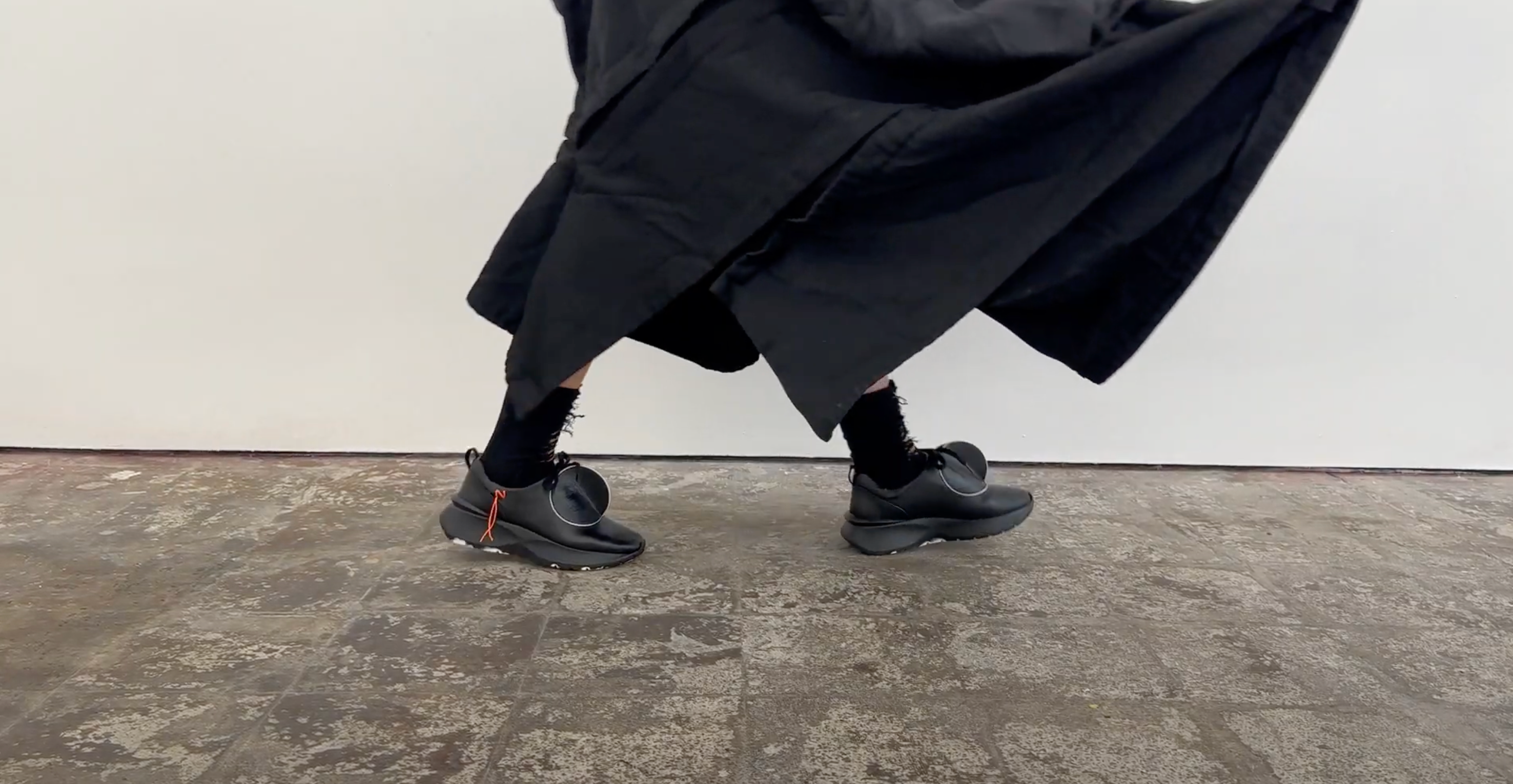 Load video: Dot Black Leather Sneaker | Tracey Neuls