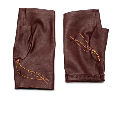 Fingerless Gloves | Port Leather | Tracey Neuls