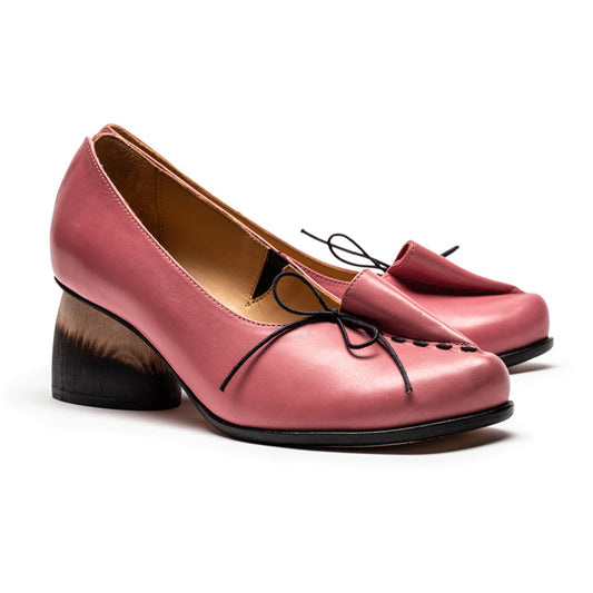 JULI Hibiscus | Pink Leather Heel | Tracey Neuls