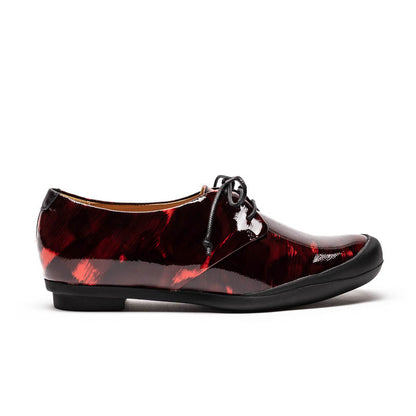 GEEK Fire | Red and Black Printed Patent Leather Sneaker | Tracey Neuls