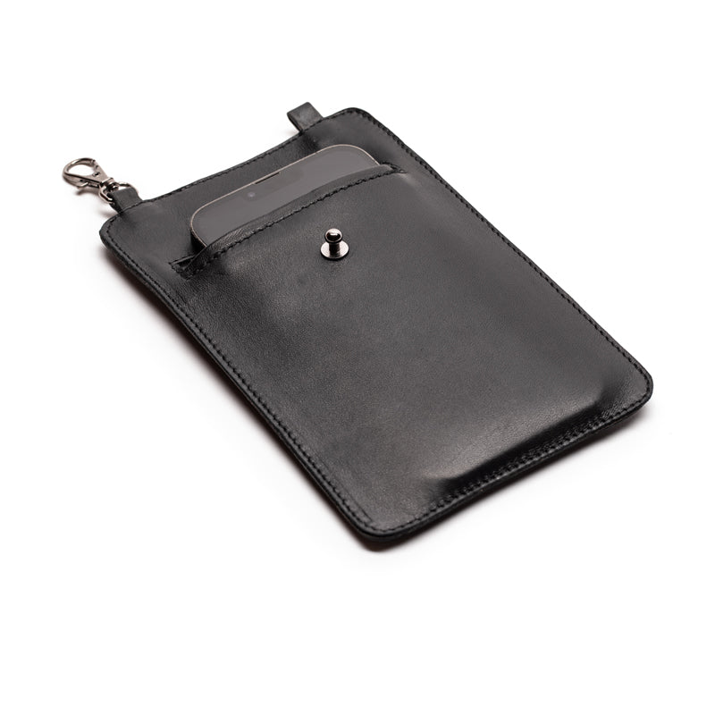 HANDY Smoke | Black Leather Pouch | Tracey Neuls