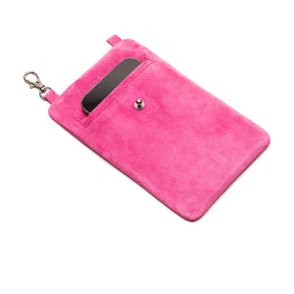 HANDY Washed Pink | Suede Leather Pouch | Tracey Neuls