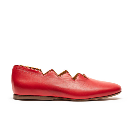 AW23 HOLZER Poppy | Red Leather Slip Ons