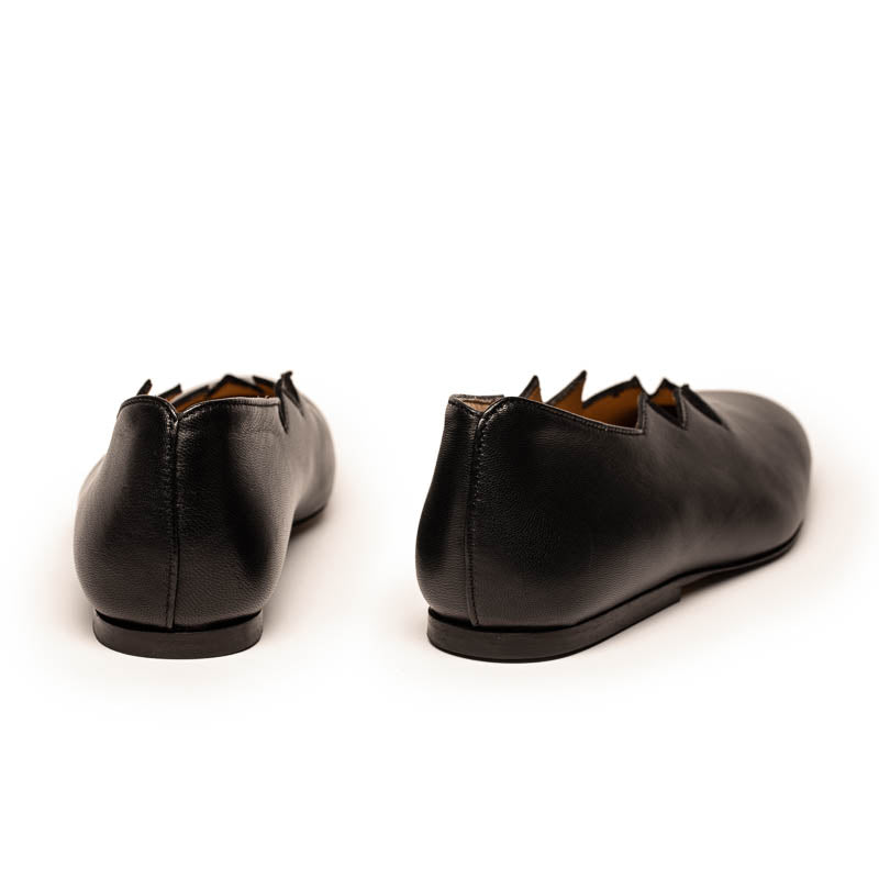 HOLZER Smoke Black Leather Loafers Tracey Neuls
