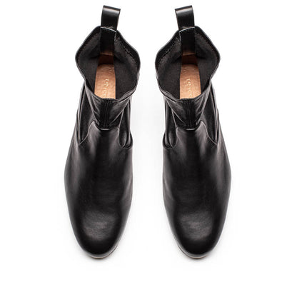AW23 IRENE Smoke | Black Stretch Leather Boots