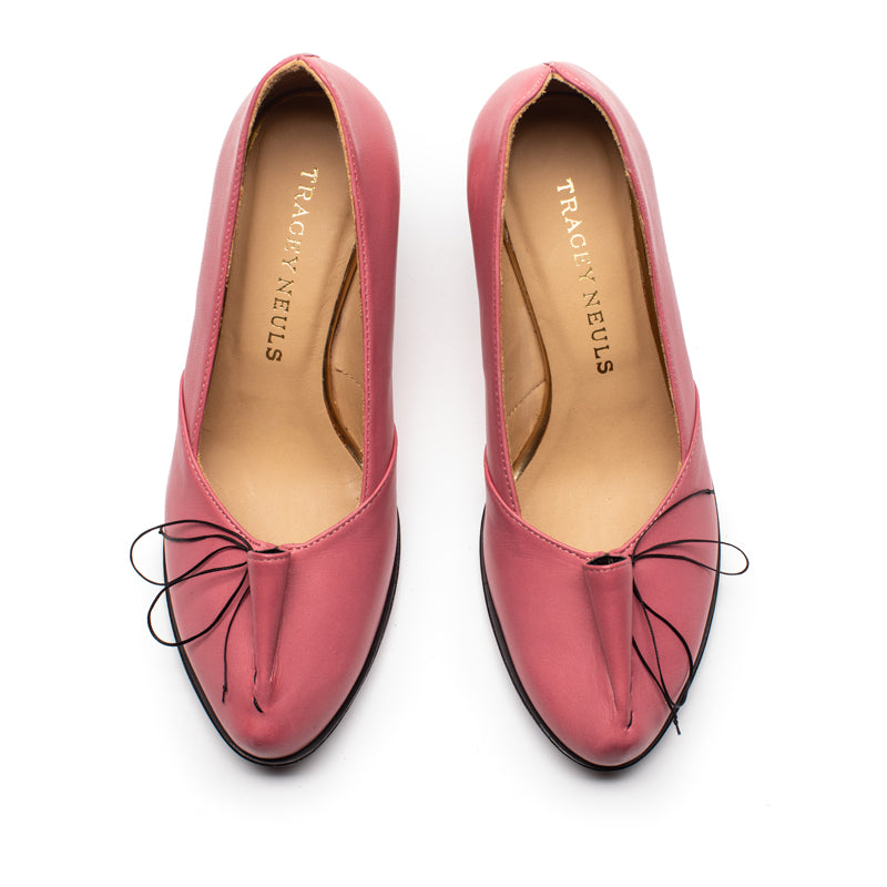 JULI Hibiscus | Pink Leather Heels | Tracey Neuls