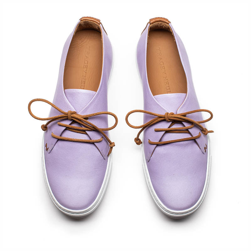 KARL Lilac | Mens Pale Violet Leather Sneakers | Tracey Neuls