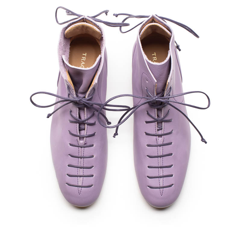 MAGRITTE Lavender | Lilac Lace Up Leather Boots | Tracey Neuls