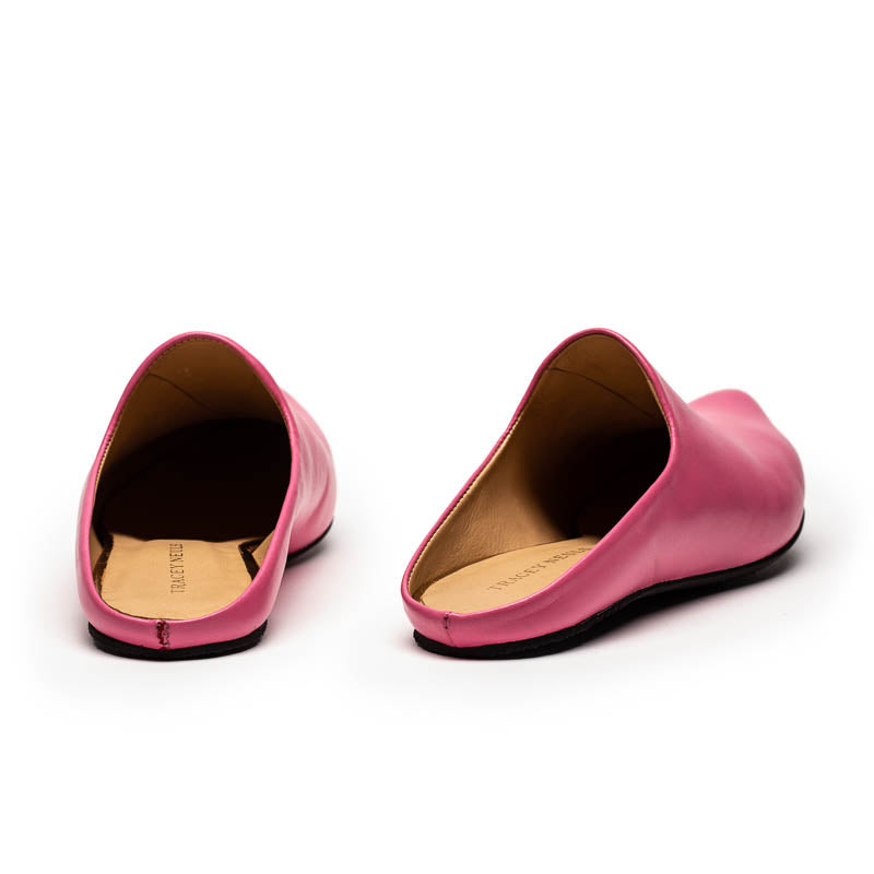 MULE Peony | Power Pink Leather Mules | Tracey Neuls