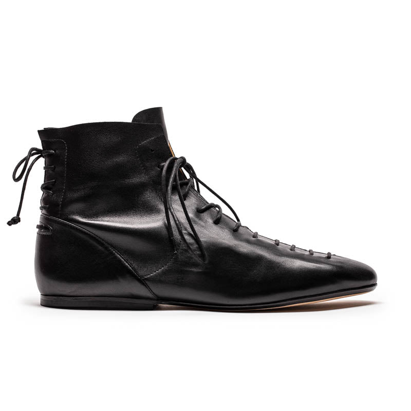 MAGRITTE Smoke | Black Lace Up Leather Boots | Tracey Neuls