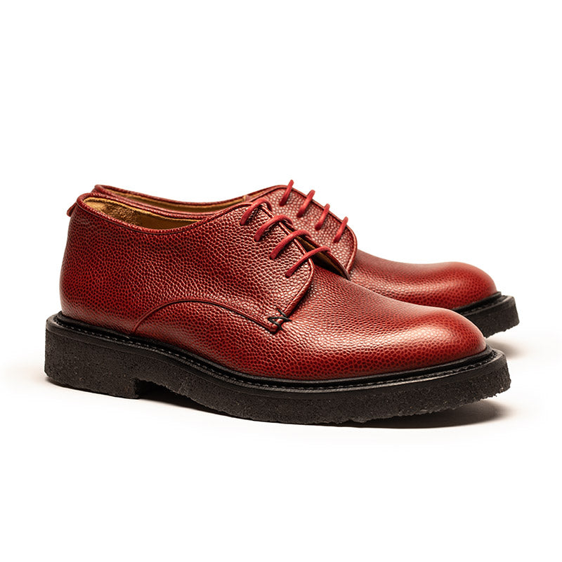 PABLO Portini | Port Textured Leather Crepe Sole Derby | Tracey Neuls