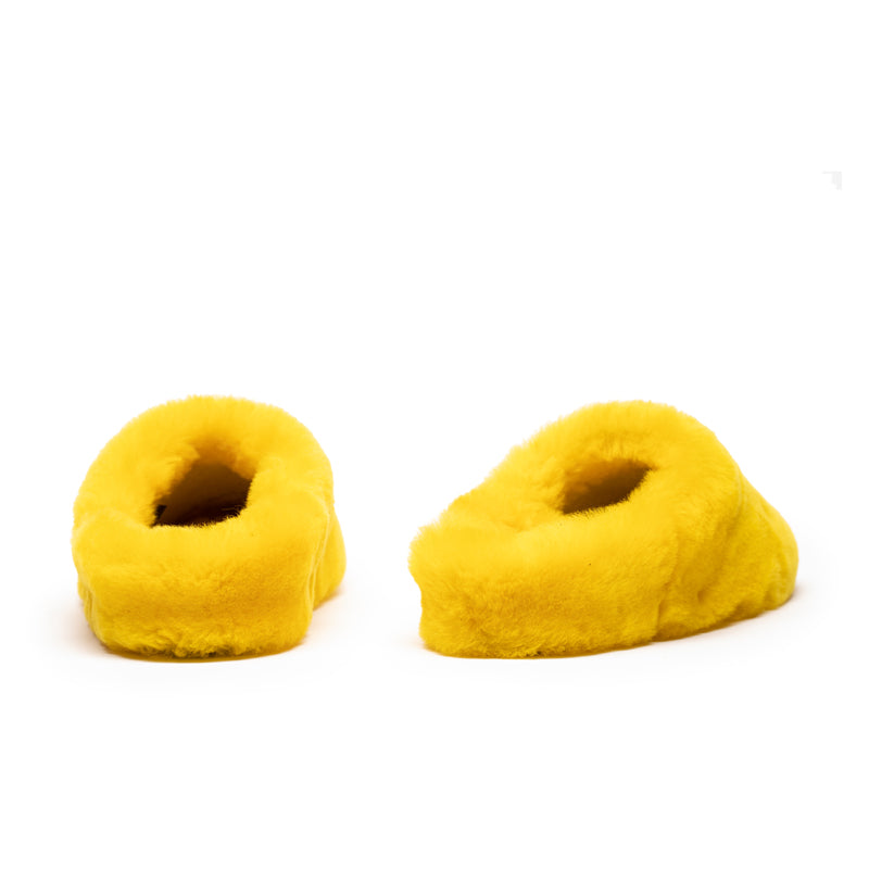 SLIPPERS Limoncello | Yellow Shearling Slippers | Tracey Neuls