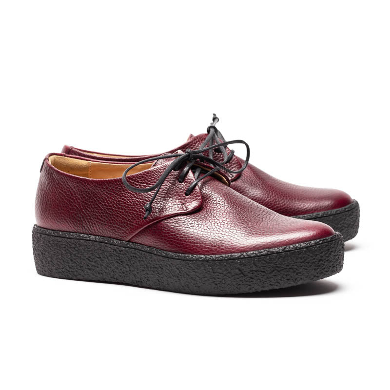 AW23 GEEK PLATFORM Malbec | Burgundy Leather Derby | Tracey Neuls